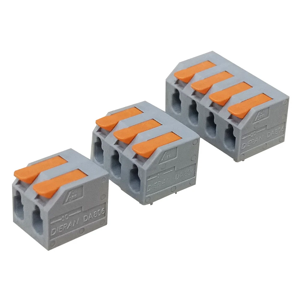 Various Specifications Copper 7.5mm 5 Pin Pcb Terminal Block Connector Right Angle Screw Quick Wire Connectors