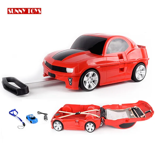 
 Детский 2 в 1 чемодан на колесиках для путешествий с дистанционным управлением Детский чемодан с автомобилем  