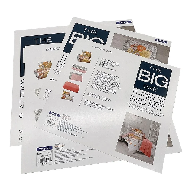 Custom User Product Manual Catalog White Cardboard double Side Coated Film Paper printing instruction manual
