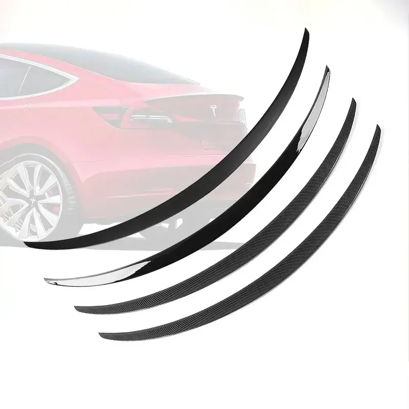Rear Roof Spoiler Performance GT Matte Carbon Fiber Look Koffer Trunk Tail Wing For Tesla Model 3 Y S X 2023 Car Model3