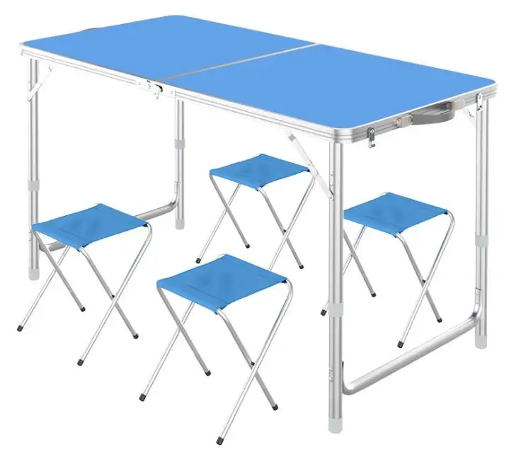 SP-194 легкий Кемпинг складной стол для пикника регулируемая ножка suitcass обеденный стол и стулья