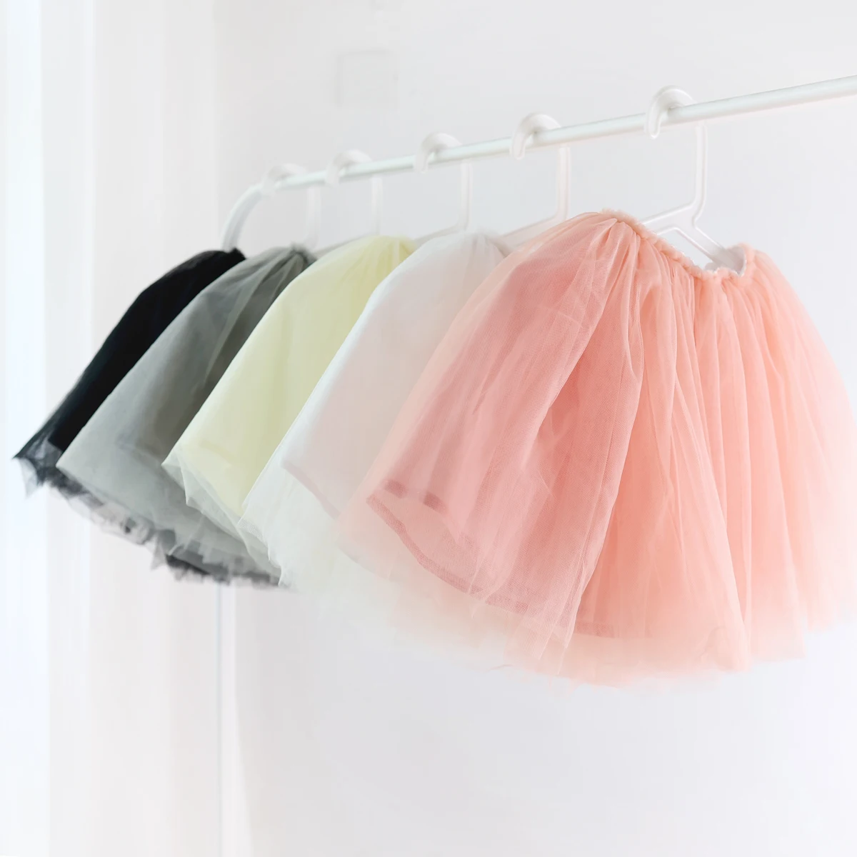 Kids Tutu Skirt Boutique Children Layered Tutus Lining Cotton Toddler Casual Tutu Skirt for Girls Pink A-line Solid Color Skirt