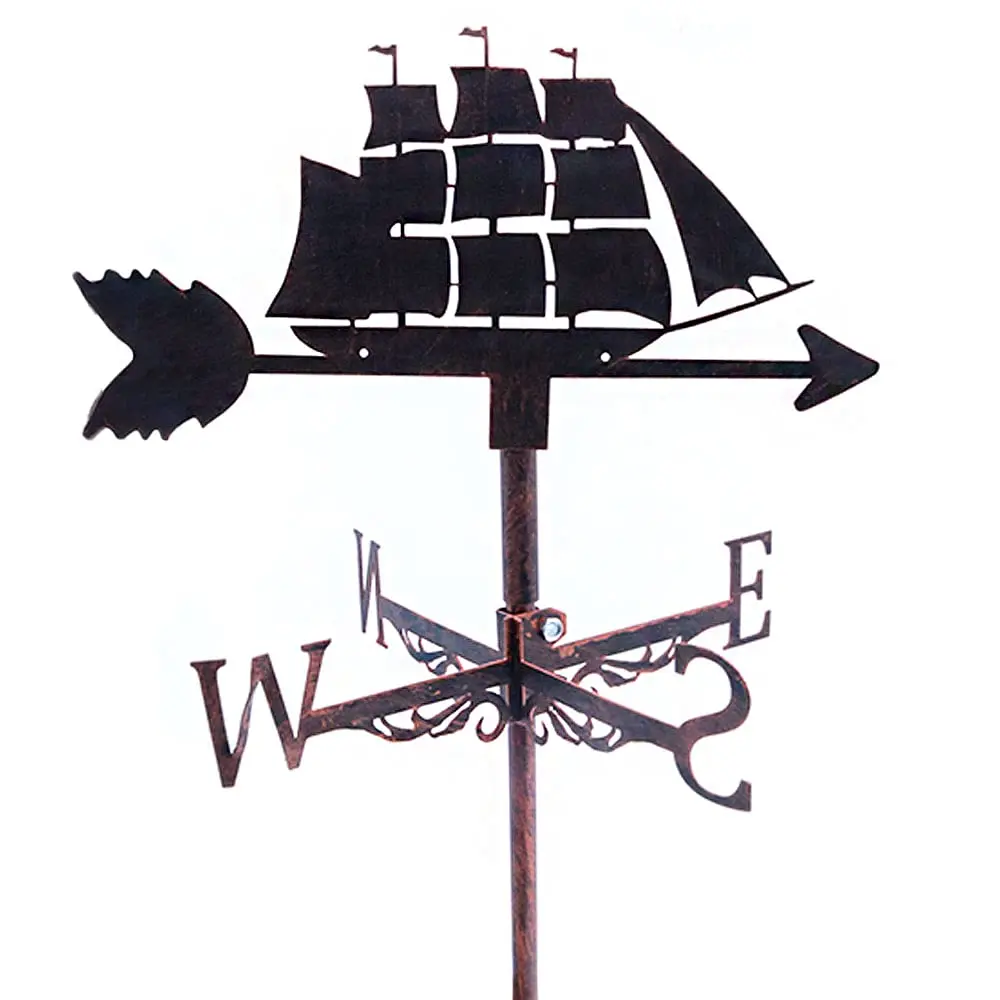 Metal Wind Vane,Sailboat Stainless Steel Weathervane for Outdoor Iron Roof Garden Outdoor Yard Decoration