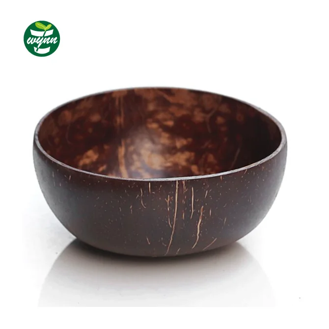 Natural Kitchen Utensils Salad Smoothie Bowl Vegan Organic Wooden Spoon Vietnam Coconut Bowl Set