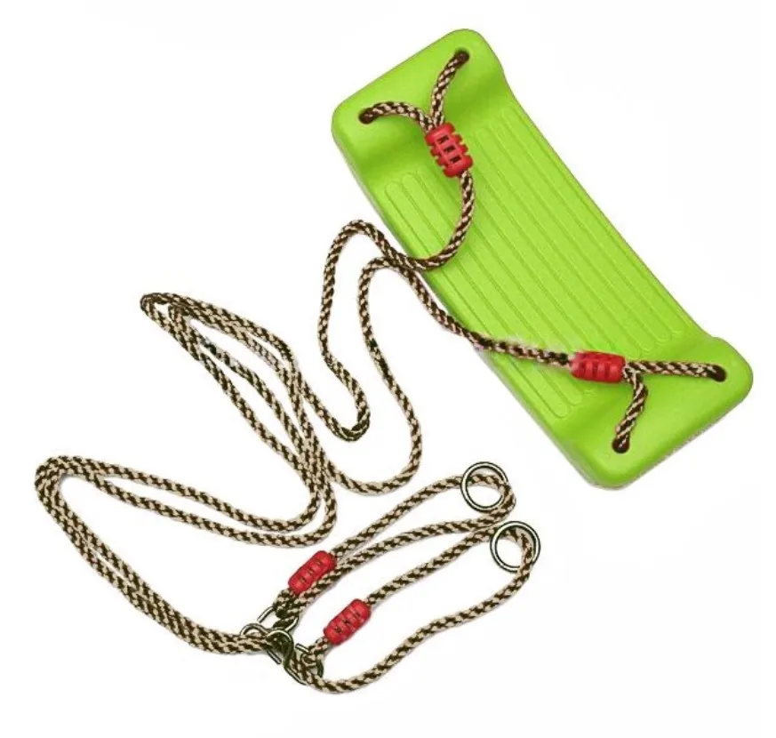 
Garden adjustable ropes playground plastic swing board seat 