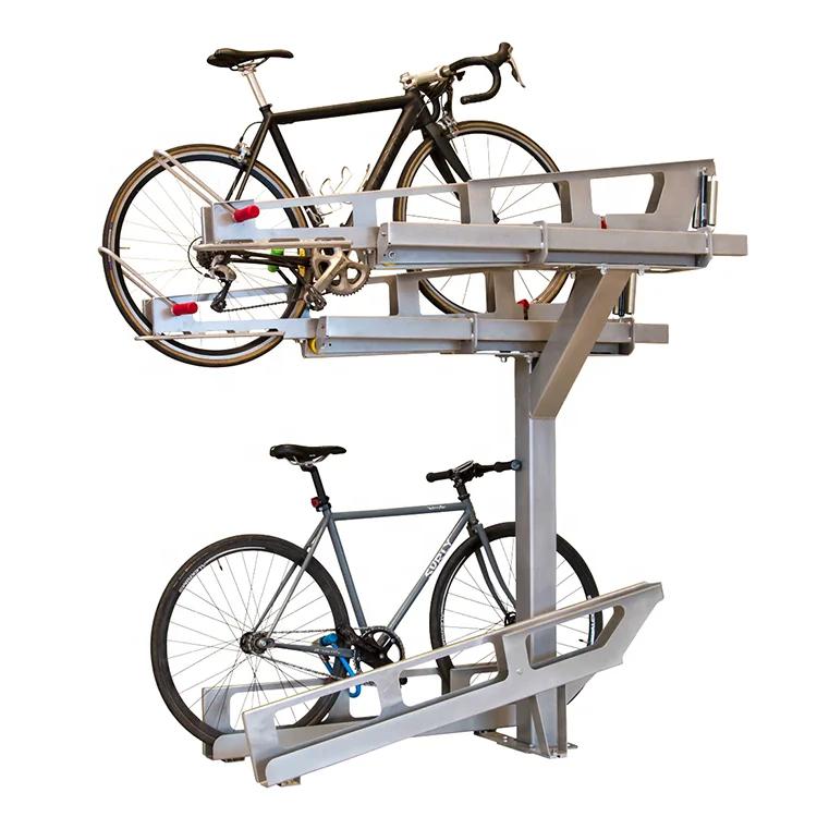 2 tier bike rack stackable cycle vertical bike storage stand for parking rack