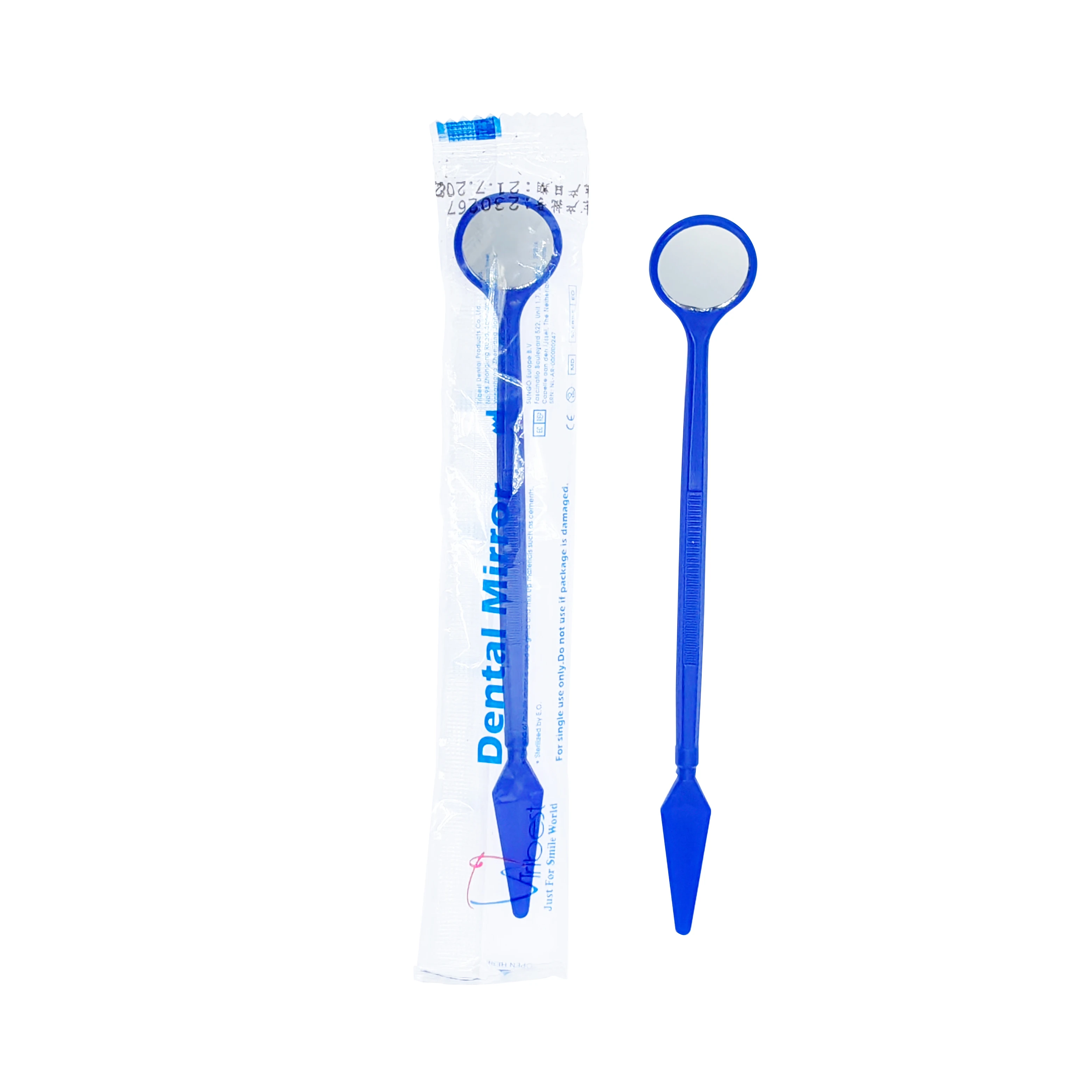 New Product Dentist Lab Disposable Glass or Plastic Dental Mirror With Spatula