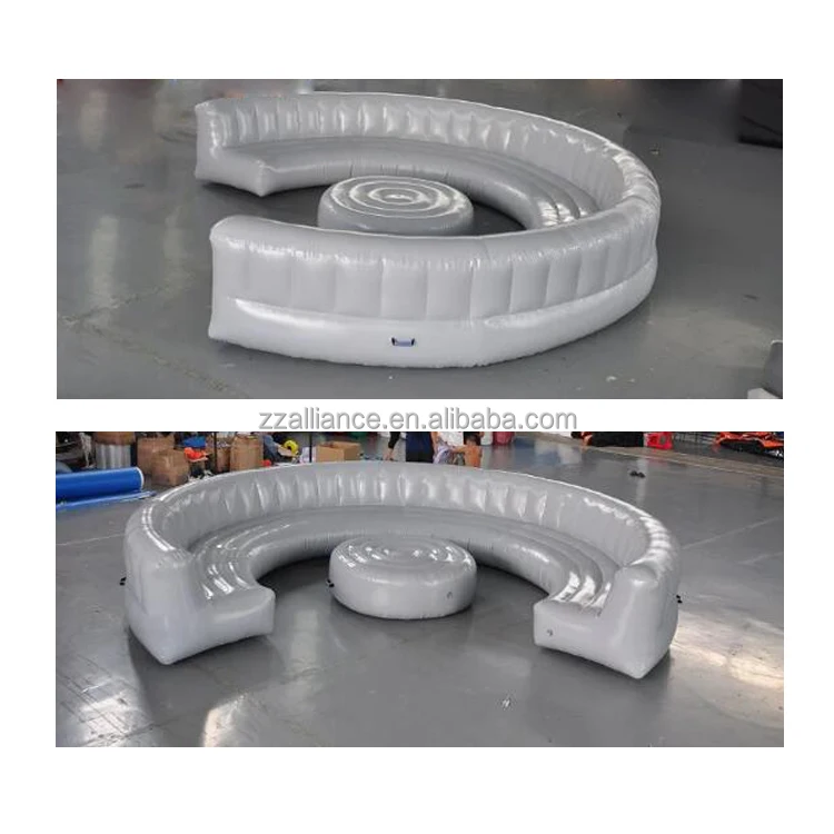 commercial inflatable round sofa with table sofa bed factory price inflatable couch leisure garden furniture