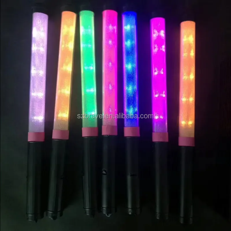 LED Hand Wand Concert Cheering Flashing DMX Recomte Controlled Bar Kpop LED Light Stick For Wold Cup Acrylic Cheer Props