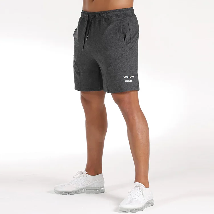 Custom High Quality Cotton Breathable Stretch Training Sports Tapered Shorts Workout Fitness Running Athletic Men Gym Shorts