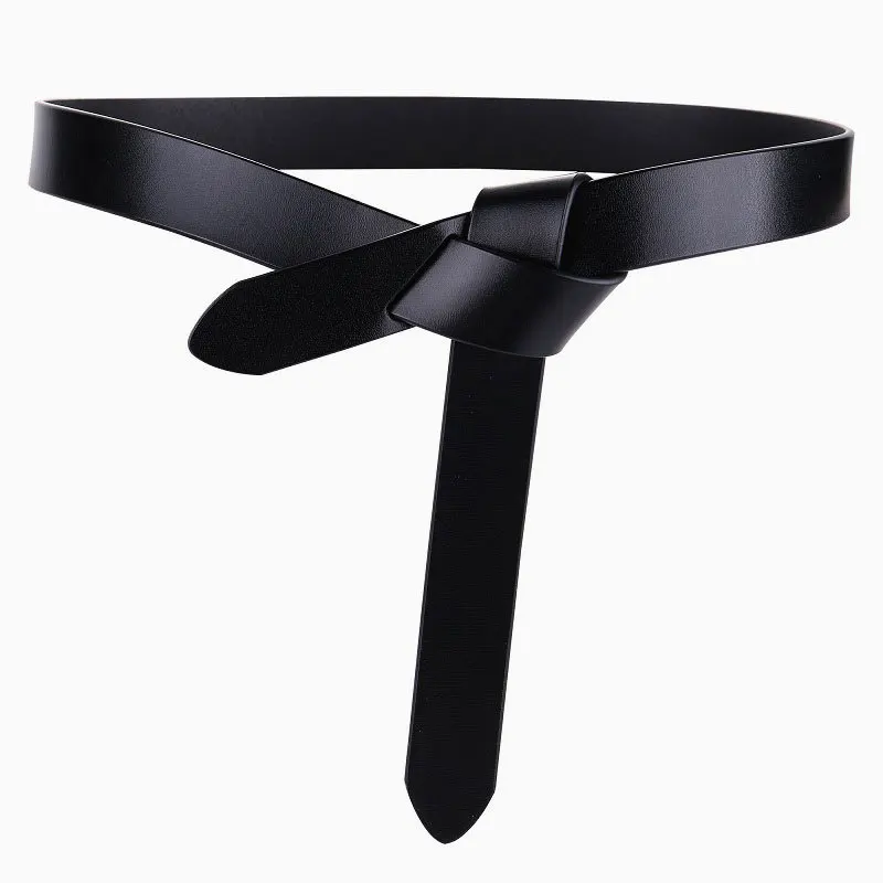 simple PU leather belt without buckle very easy to use for kinds of dress