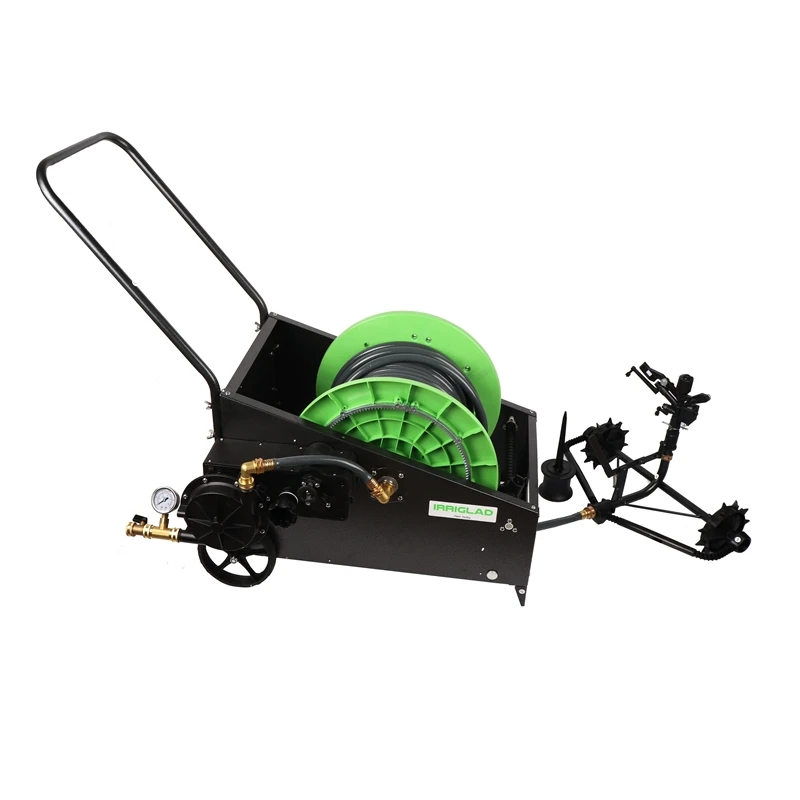 IR-WJBS40 Fully Automatic Water-drive Irrigation Water Cart Sprinkler Irrigation Machine Traveler Water Hose Reel Cart