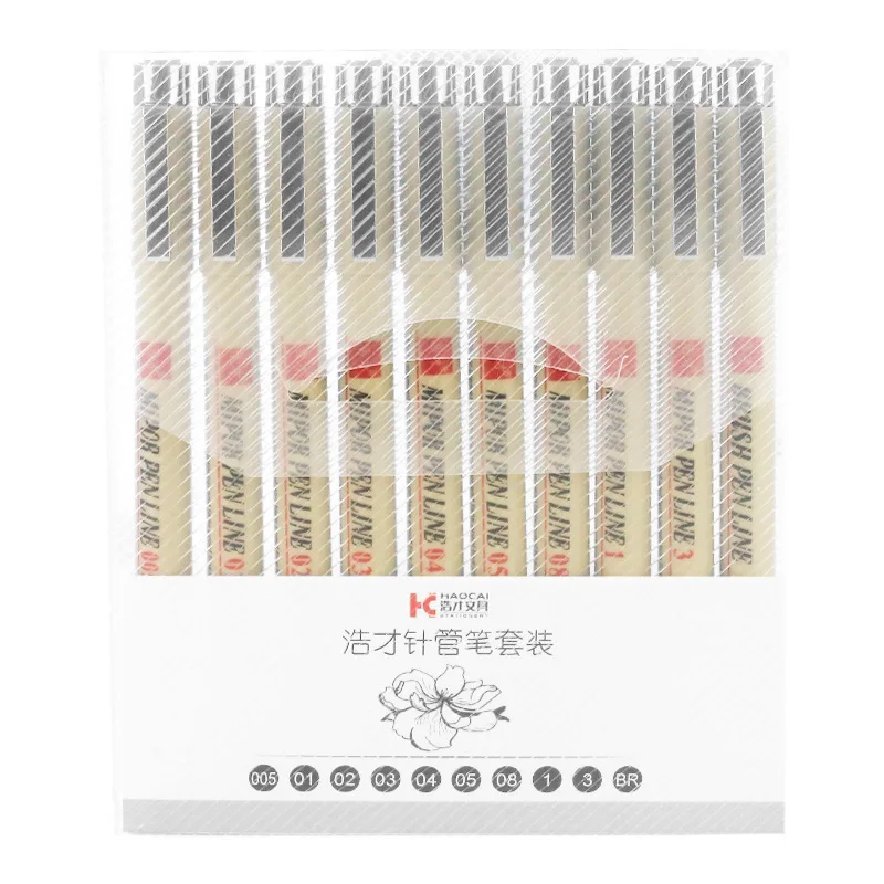 
13pcs Professional Drawing Tracing Needle Pen Fine And Chisel Marker 