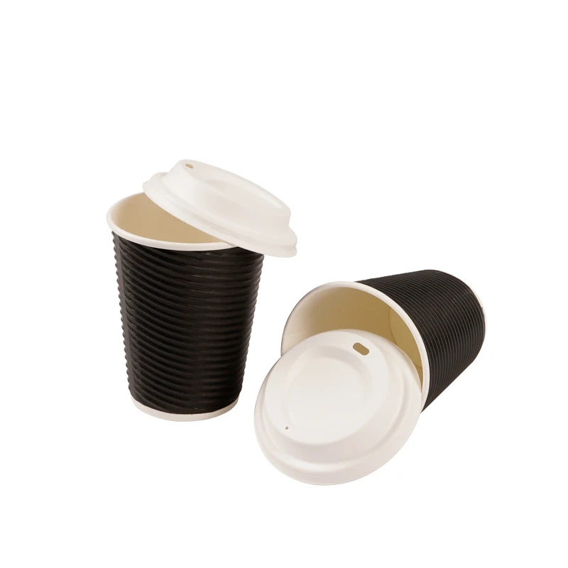 Hot Sale Manufacturer  biodegradable disposable paper coffee  cup lids sugarcane bagasse paper cup cover