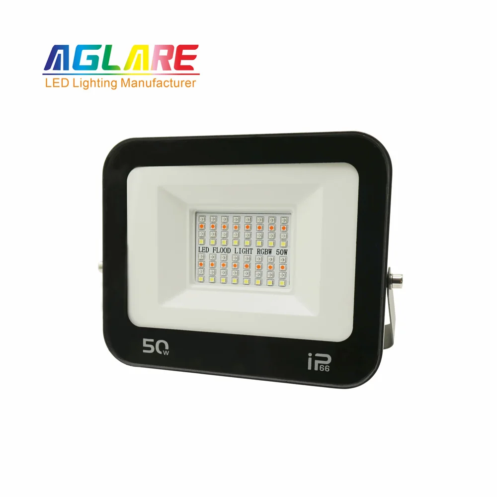 Reflectores Led Lights Outdoor Waterproof IP66 50W Garden Floodlights Slim Led Rgbw Rgb Decorative Garden Flood Light
