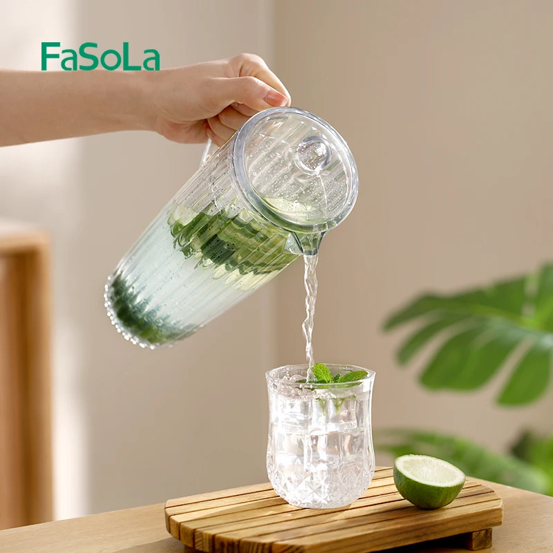 FaSoLa 1.25 Liter 42oz Refrigerator Water Pitcher with Lid Large Iced Tea Pitcher for Fridge Cold Water Jug household juice Jug