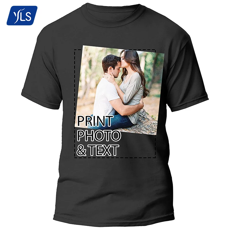YLS 250 g 8.8 oz Custom Oversized Distressed T Shirt Printing Blank T-Shirts With Logo For Men Your Own Brand Customize