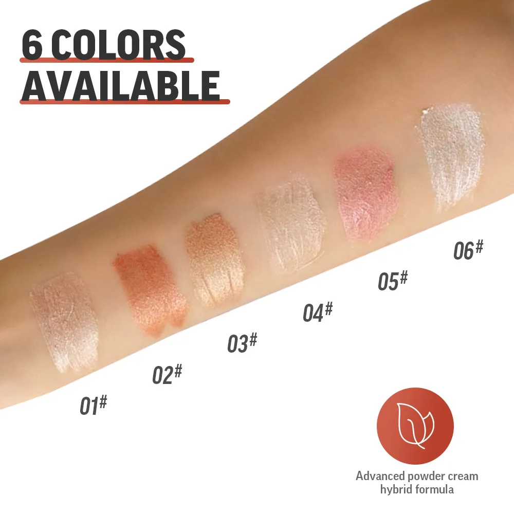 Private Label Vegan Glitter Body Glow Face Cosmetics Brightening Contouring Face Body Shimmer Oil Liquid Highlighter Makeup