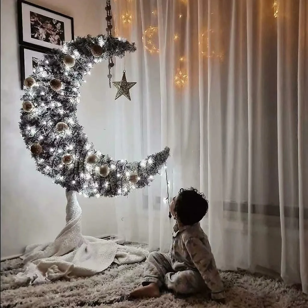 Декоративное искусственное дерево Lslamic для двора Eid Mubarak Рамадан Луна украшения улицы большие