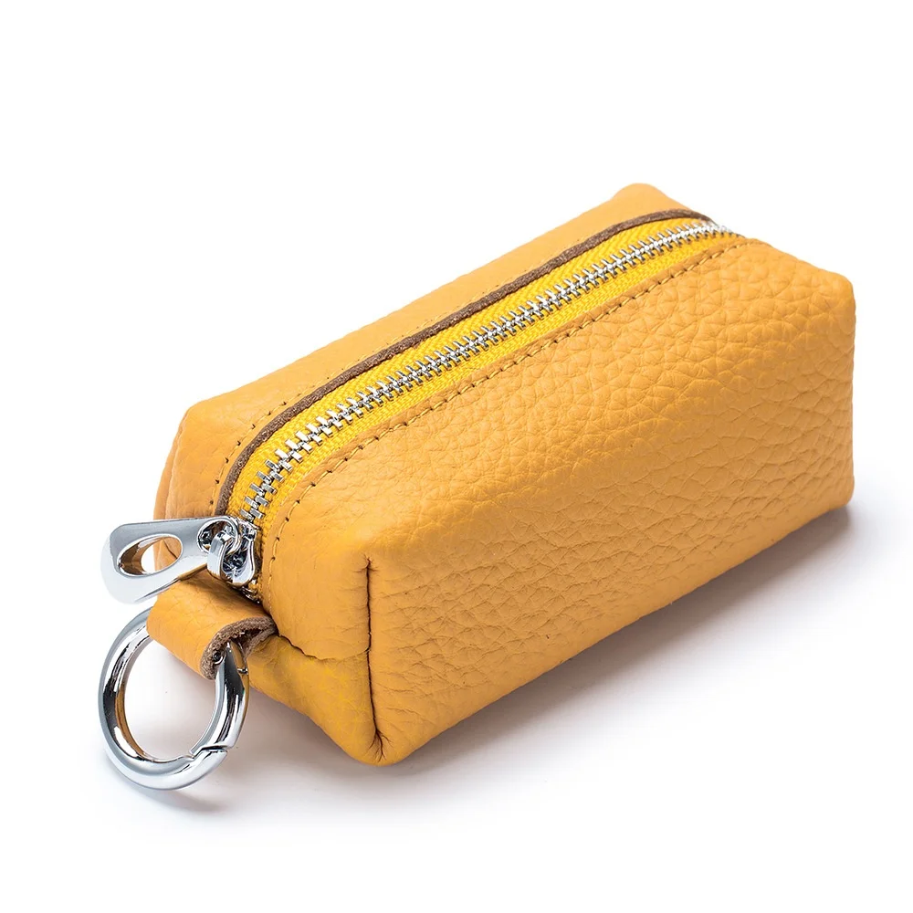 Fashion Keyring Car Key Case Lipstick Coin Bag Genuine Leather Car Key Bag