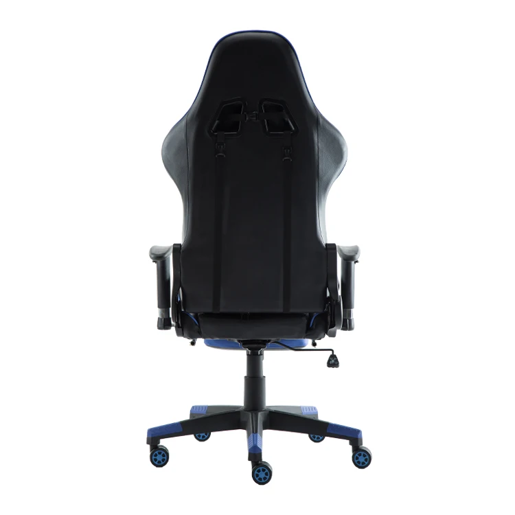 Hot Sale Ergonomic Racing Style Black Pu Leather Gaming Chair With Footrest