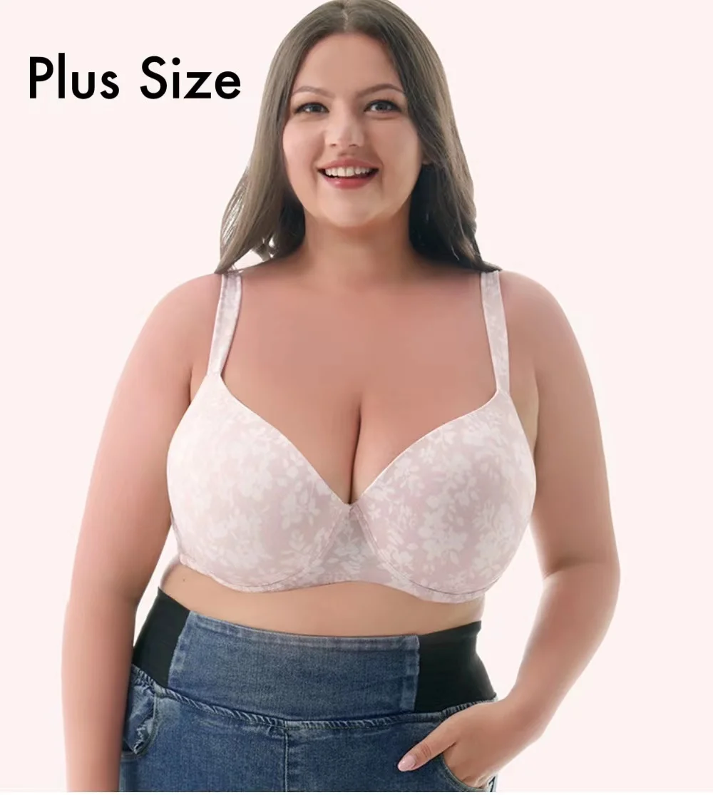 Women Thin Pad Big Boobs Bra Plus Size DD Cup