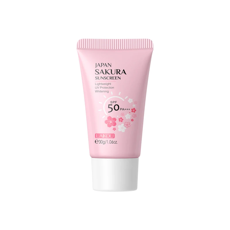 30g LAIKOU Sakura whitening natural skin care sunscreen cream spf 50PA+++ waterproof sun block
