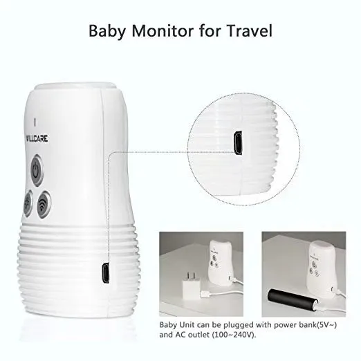 Wireless Baby Monitor Small Portable Audio walkie talkie kids with Two-way Audio Function Intercom Rechargeable Battery