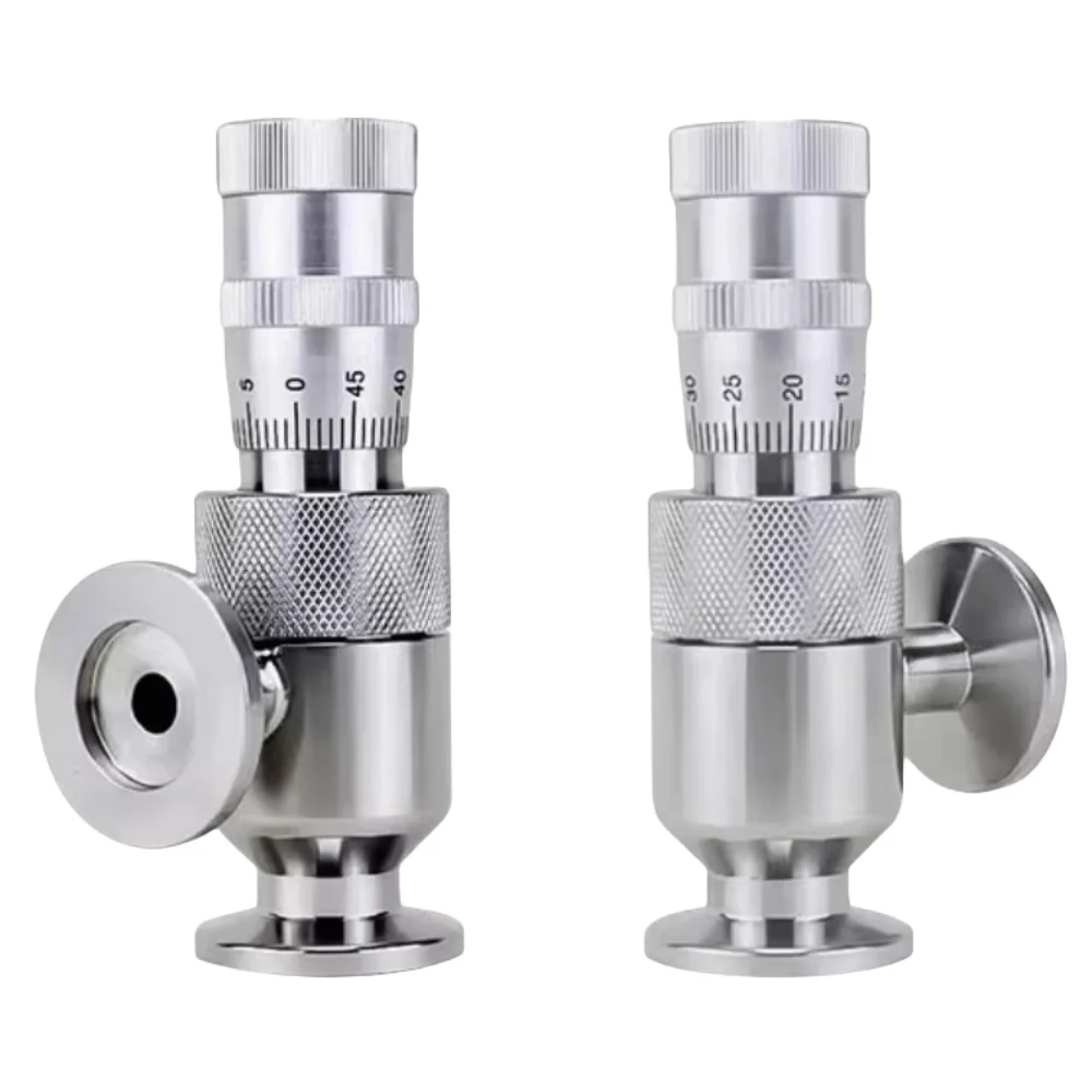 vacuum trimming valve manual driven Fine thread design high adjustment accuracy.DN0.8/1.2 KF16/CF16 flange