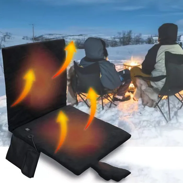 UML  outdoor camping portable  universal heated chair cushion adjustable temperature seat cushion
