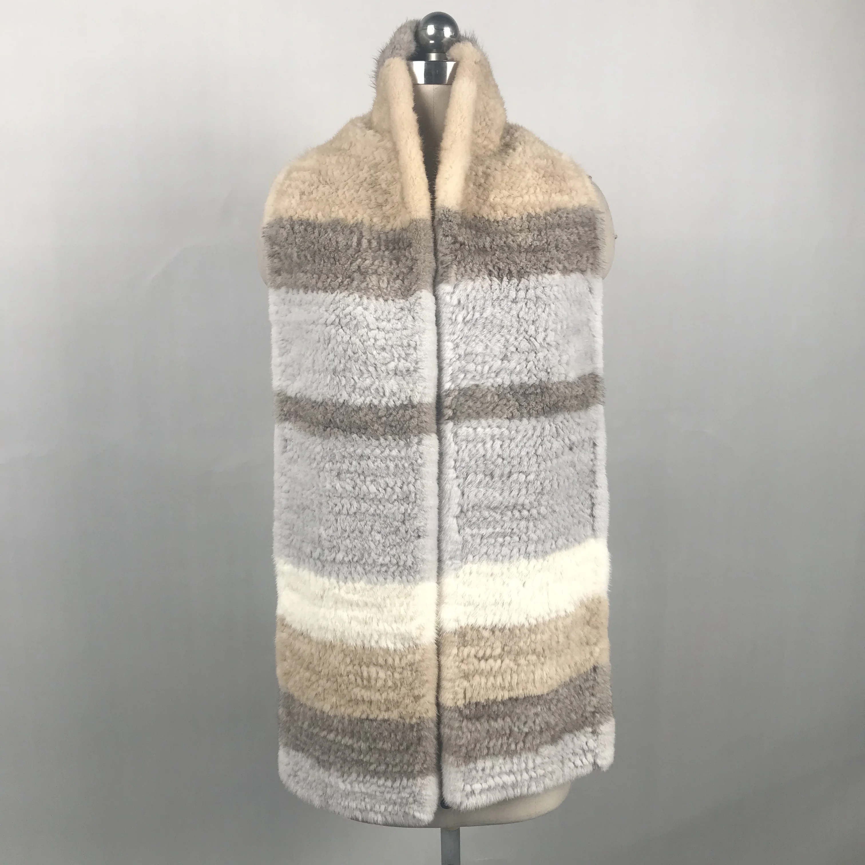 Fashion hot sale women winter warm scarves knitted mink scarf