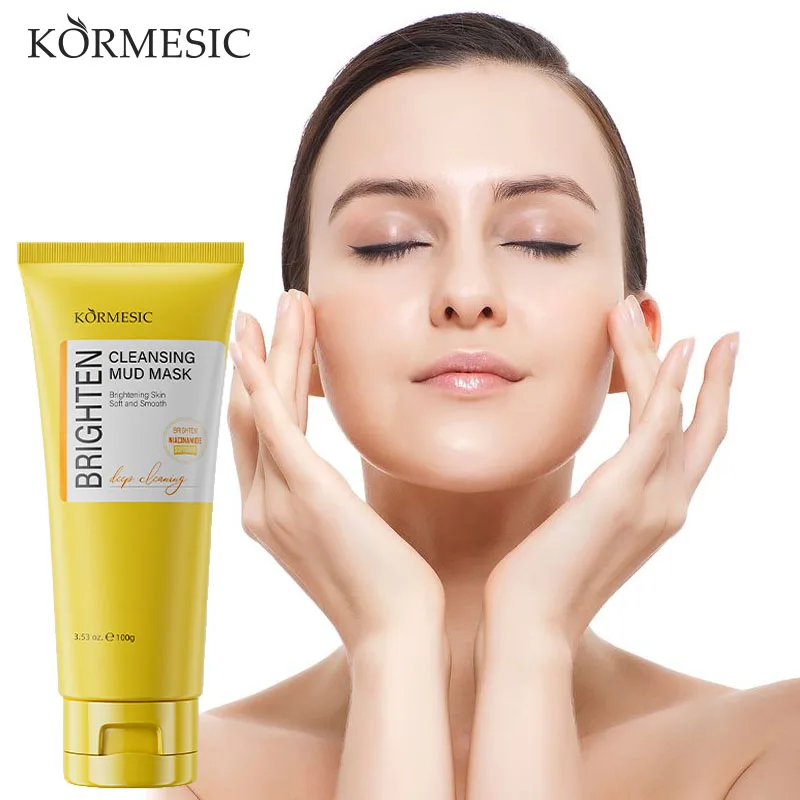 Bpom одобренная KORMESIC Органическая хлопковая маска для лица ниацинамидная осветляющая грязевая с витамином ретинолом сухое увлажнение