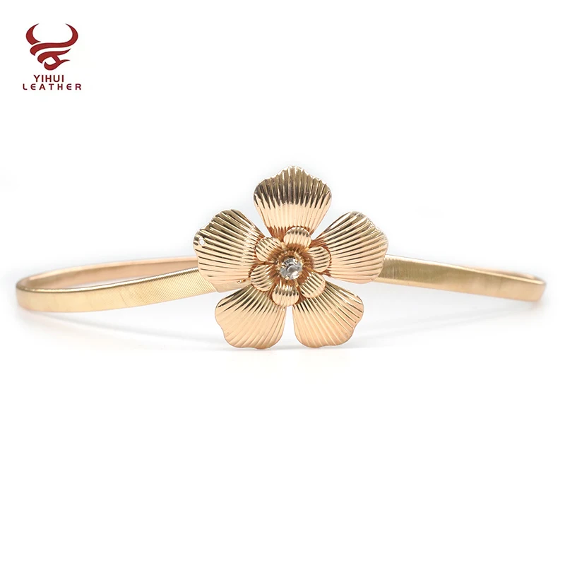 Женский эластичный тонкий пояс с золотым металлическим эластичным поясом, свадебные женские ремни с цепочкой