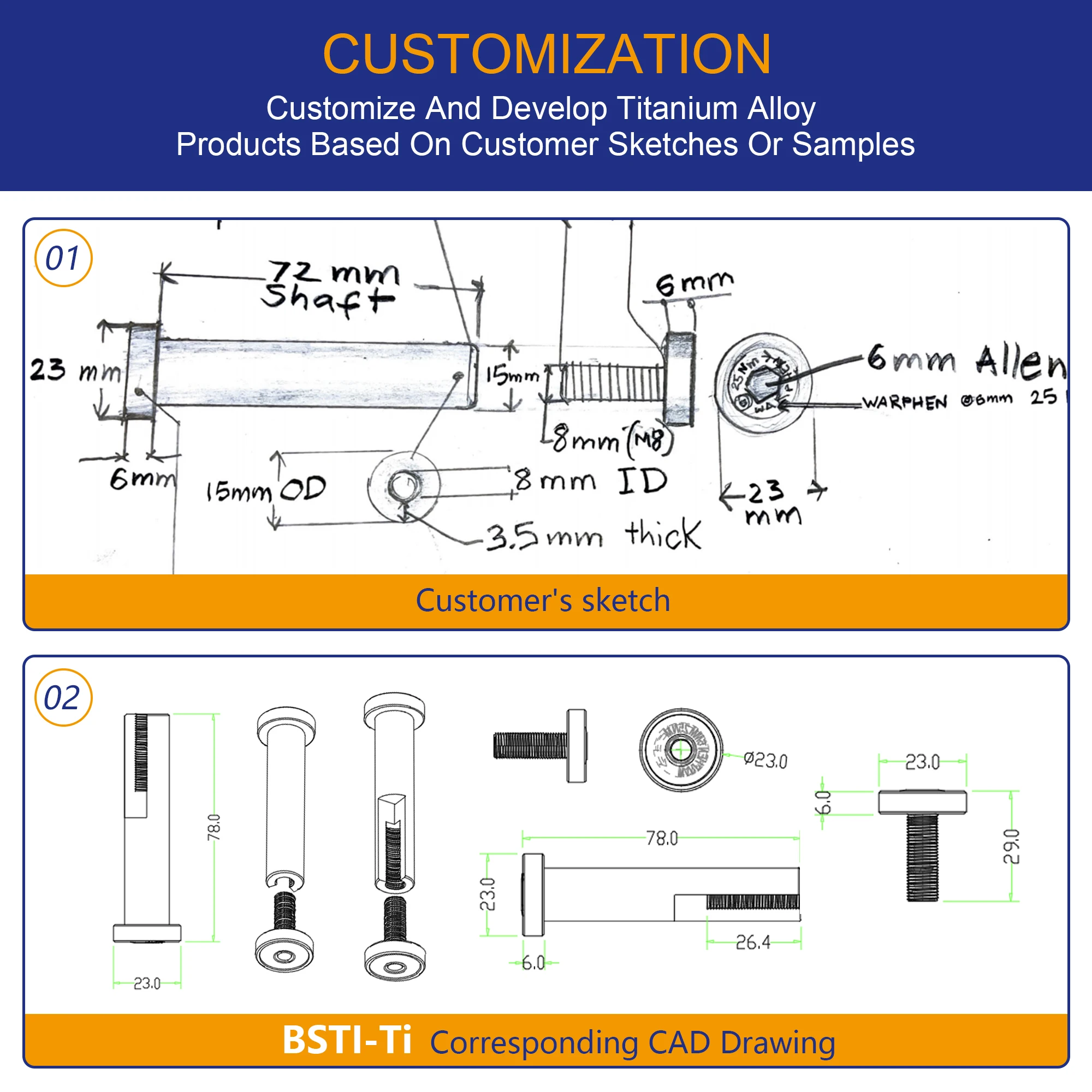 Custom hot sale multiple color m6 m8 m10 allen motorsport titanium alloy bolt m10 gr5 titanium bolts and screws bicycle bolt