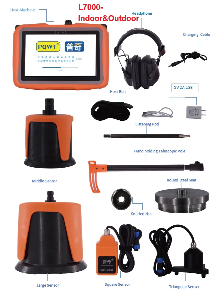 PQWT-L7000 Indoor and Outdoor water leak detection equipment pipeline water leakage detector machines
