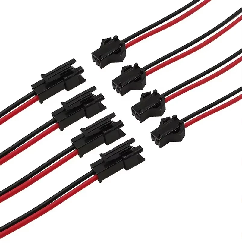 2-Pin SM мужской и женский JST соединительный кабель с быстрой блокировкой аксессуары для светодиодного освещения