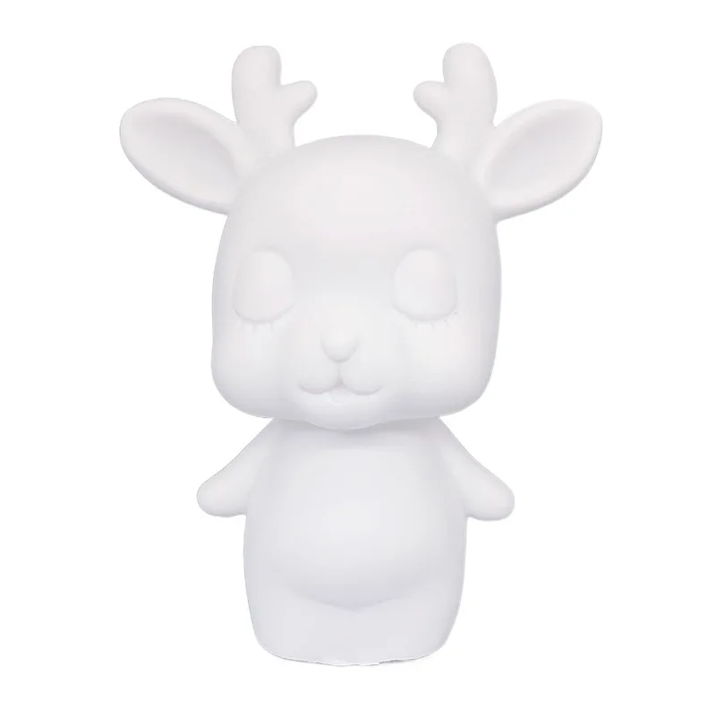 DIY Bear Handmade Graffiti Fluid Bear Piggy Bank Kit White Embryo Toy DIY Christmas Reindeer Fluid