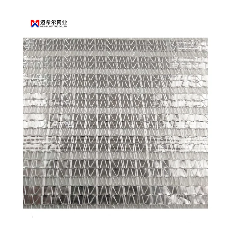80% aluminum reflective shade cloth silver mesh sheet, energy saving greenhouse roof cover reflective shading curtain 5.3m*100m