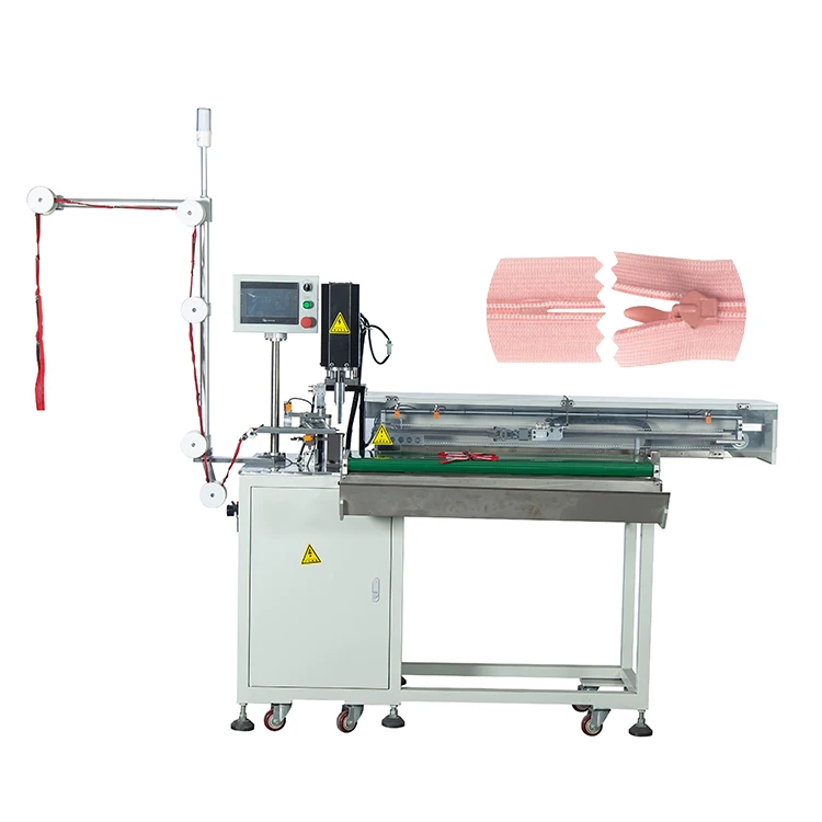 Fully Automatic Close End Zipper Cutting Machine for Making Invisible Zippers