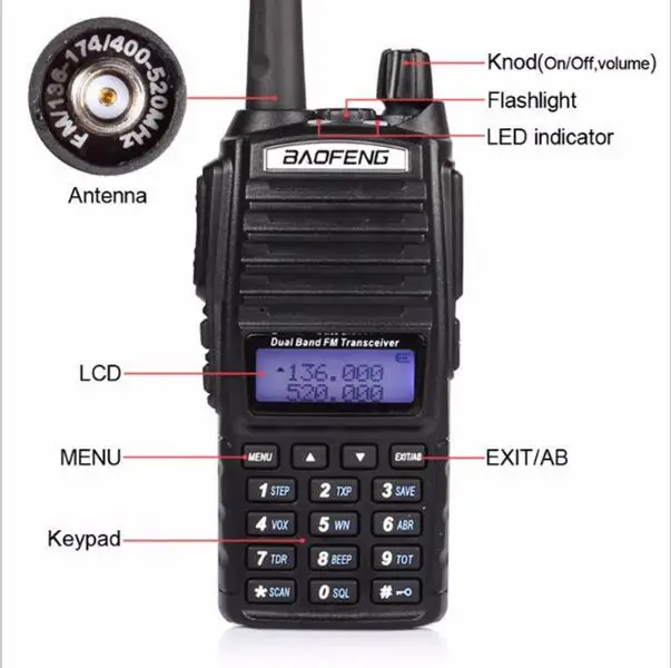 Baofeng uv-82 walkie talkie baofeng two way radio 100 mile woki toki handy radio profession cheapest factory