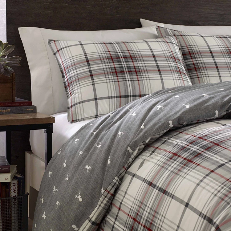Duvet Cover Set 100% Washed Cotton Linen Feel Super Soft Comfortable Chic Lightweight 3 PCs Home Bedding Set