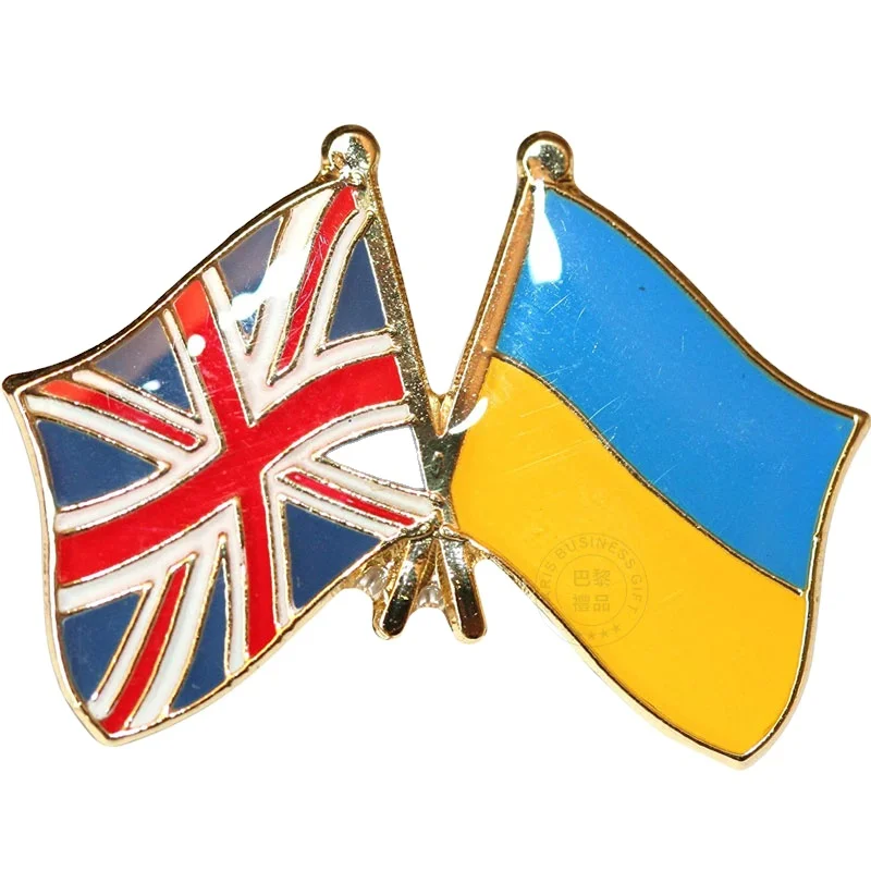 Украинский флаг и герб оружия Украины Великобритании Значок Дружбы