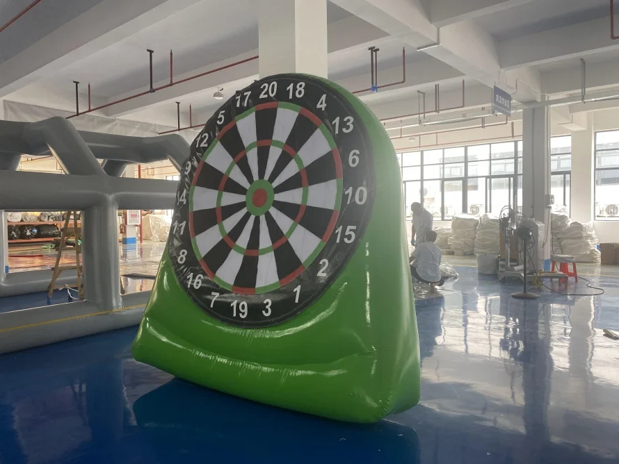 Commercial Sports Game Football Shooting Target Inflatable Dart Board Portable Soccer Dart Board for Sale