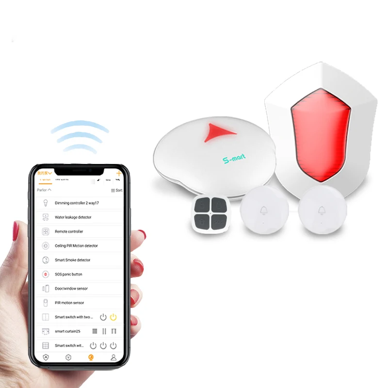 Домашняя охранная сигнализация BlizeMesh FSK868MHZ GSM GPRS wifi для домашней безопасности с IP-камерой и приложением