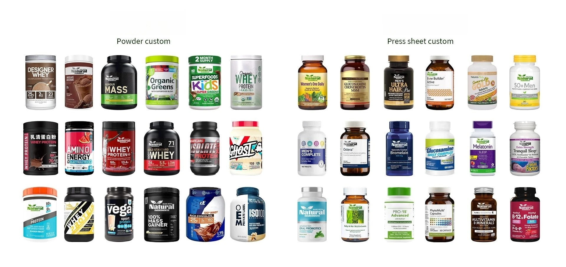 OEM Wholesale Organic Vanilla Protein Powder