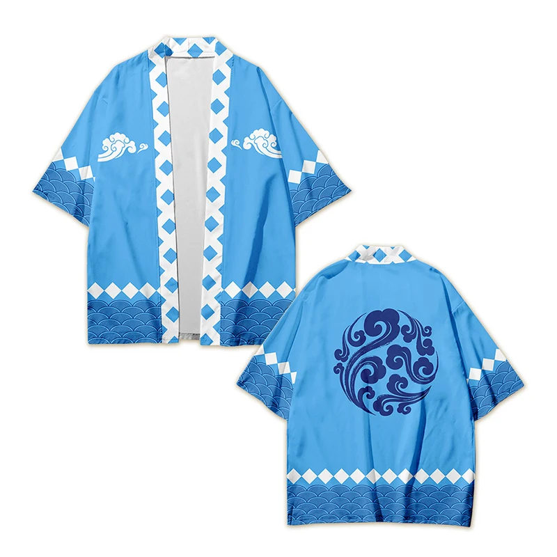 Anime Cosplay T-Shirt Cloak Custom Japan Anime Kimono Haori Otaku Costume Unisex Clothes Happi Coat