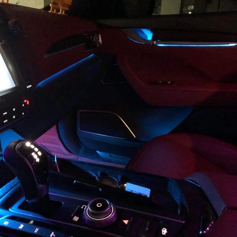 Лидер продаж, светодиодные ленты холодного света для салона автомобиля, декоративные светодиодные ленты для приборной панели автомобиля, внедорожника