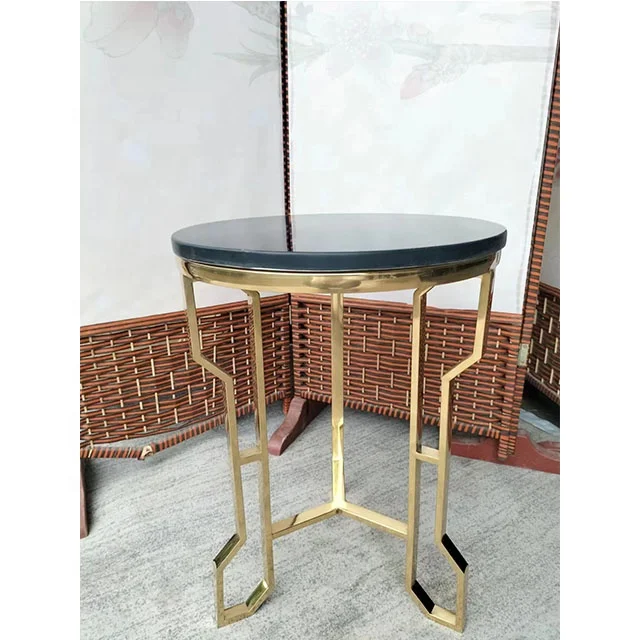 modern glass top round black and white scandinavian italian coffee table glass top stainless steel base coffee table from China