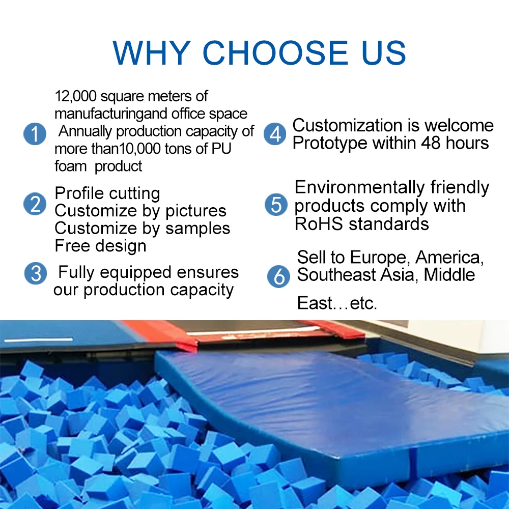 Cheap Price Foam Pit Gymnastics Foam Cubes Espuma Foam For Kids Playing Trampoline Pool