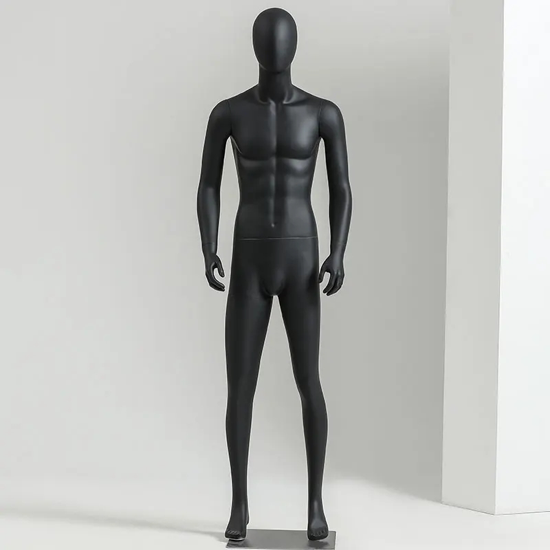 Hot Sale Full Body Male Matte Dark Grey Mannequin Lifelike Male Dummy Stand Mannequin For Clothing Store